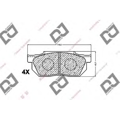 Foto Bremsbelagsatz, Scheibenbremse DJ PARTS BP1210