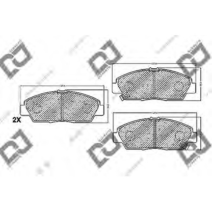 Foto Bremsbelagsatz, Scheibenbremse DJ PARTS BP1224