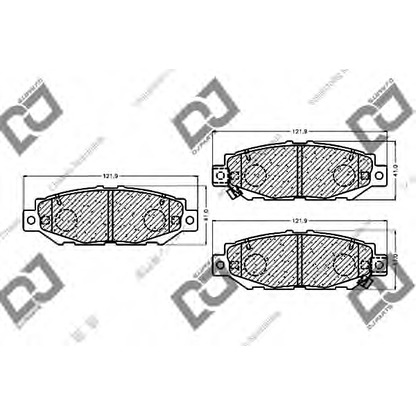 Photo Brake Pad Set, disc brake DJ PARTS BP1237