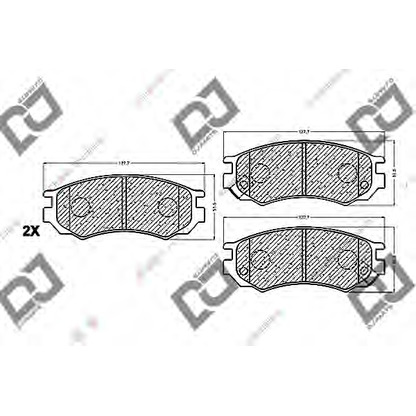 Foto Bremsbelagsatz, Scheibenbremse DJ PARTS BP1263