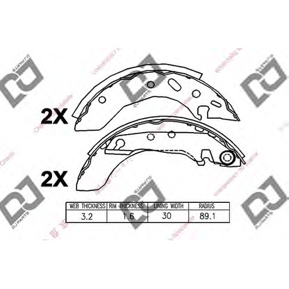 Foto Bremsbackensatz DJ PARTS BS1289