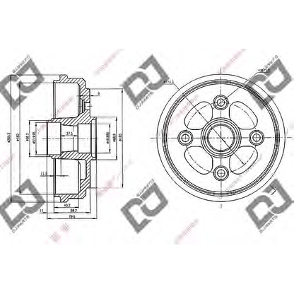 Photo Tambour de frein DJ PARTS BR1055