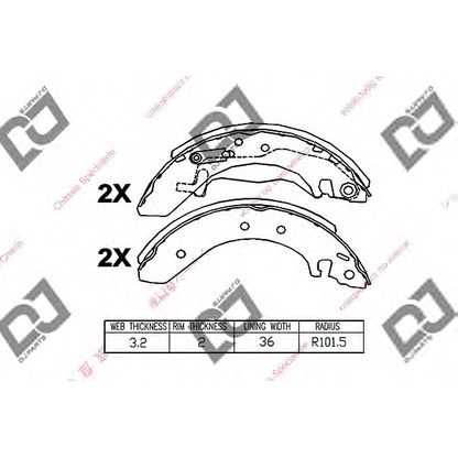 Foto Bremsbackensatz DJ PARTS BS1361