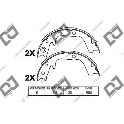 Фото Комплект тормозных колодок DJ PARTS BS1377