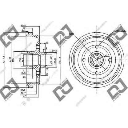 Photo Tambour de frein DJ PARTS BR1062