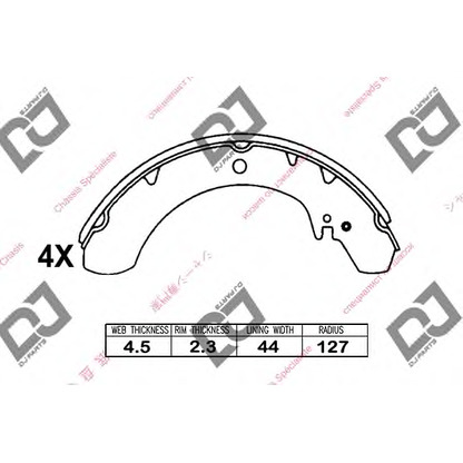 Foto Kit ganasce freno DJ PARTS BS1068