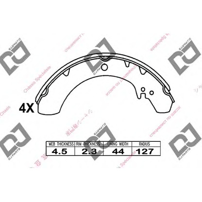 Foto Bremsbackensatz DJ PARTS BS1069