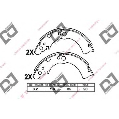 Foto Bremsbackensatz DJ PARTS BS1107