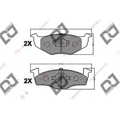 Foto Bremsbelagsatz, Scheibenbremse DJ PARTS BP1268