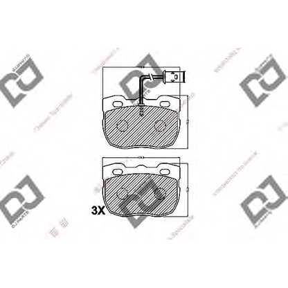 Фото Комплект тормозных колодок, дисковый тормоз DJ PARTS BP1270