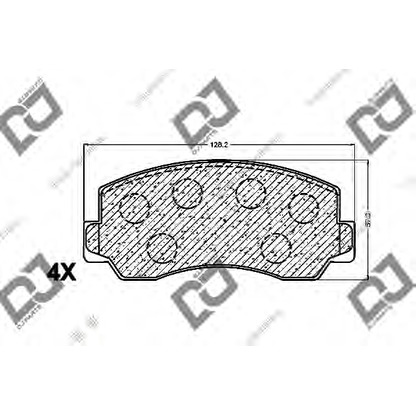 Foto Bremsbelagsatz, Scheibenbremse DJ PARTS BP1280