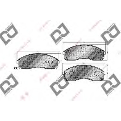 Photo Brake Pad Set, disc brake DJ PARTS BP1290