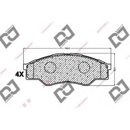 Photo Kit de plaquettes de frein, frein à disque DJ PARTS BP1308