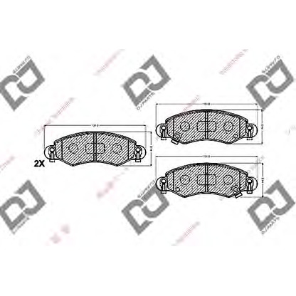 Photo Brake Pad Set, disc brake DJ PARTS BP1366