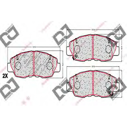 Photo Brake Pad Set, disc brake DJ PARTS BP1753