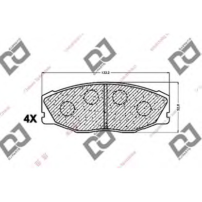 Фото Комплект тормозных колодок, дисковый тормоз DJ PARTS BP1401