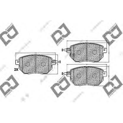 Photo Kit de plaquettes de frein, frein à disque DJ PARTS BP1409