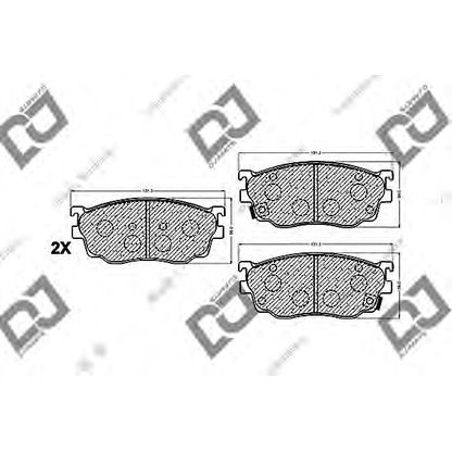 Photo Brake Pad Set, disc brake DJ PARTS BP1415