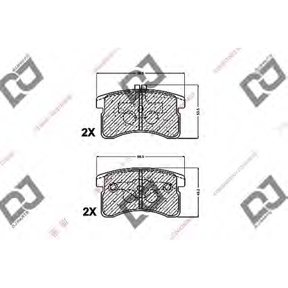 Foto Bremsbelagsatz, Scheibenbremse DJ PARTS BP1422