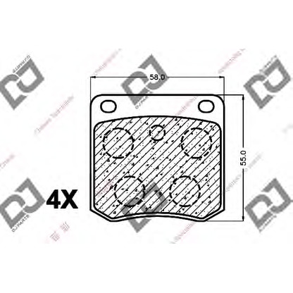 Photo Kit de plaquettes de frein, frein à disque DJ PARTS BP1445