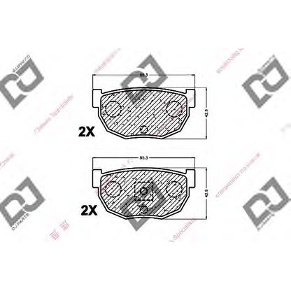 Foto Kit pastiglie freno, Freno a disco DJ PARTS BP1447