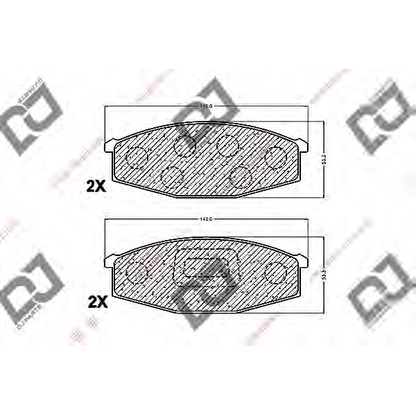 Photo Brake Pad Set, disc brake DJ PARTS BP1451