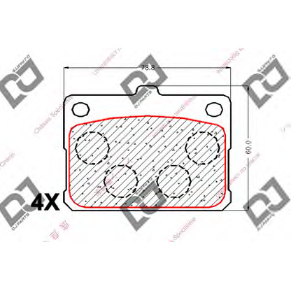 Фото Комплект тормозных колодок, дисковый тормоз DJ PARTS BP1775