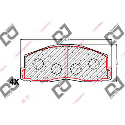 Photo Kit de plaquettes de frein, frein à disque DJ PARTS BP1782