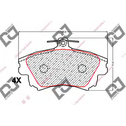 Photo Kit de plaquettes de frein, frein à disque DJ PARTS BP1816