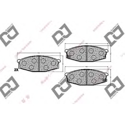 Photo Kit de plaquettes de frein, frein à disque DJ PARTS BP1486