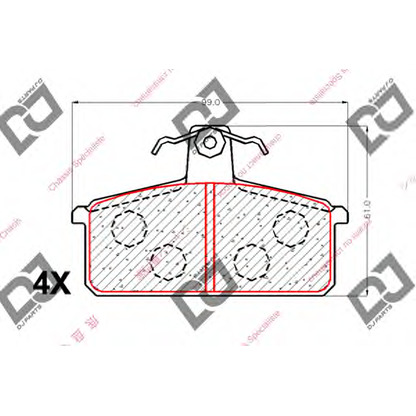 Foto Bremsbelagsatz, Scheibenbremse DJ PARTS BP1856