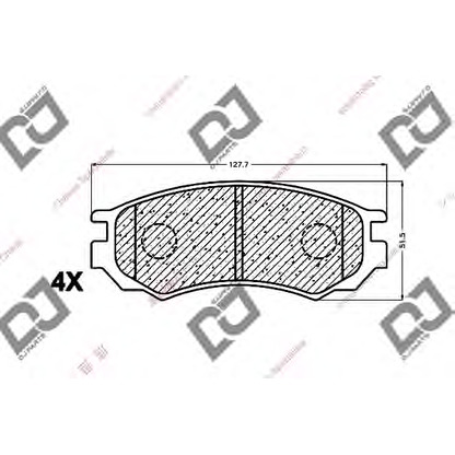 Photo Kit de plaquettes de frein, frein à disque DJ PARTS BP1490