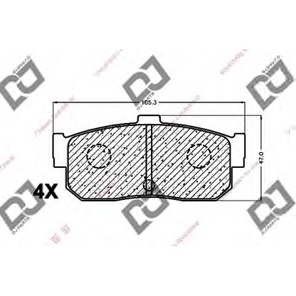 Foto Bremsbelagsatz, Scheibenbremse DJ PARTS BP1491