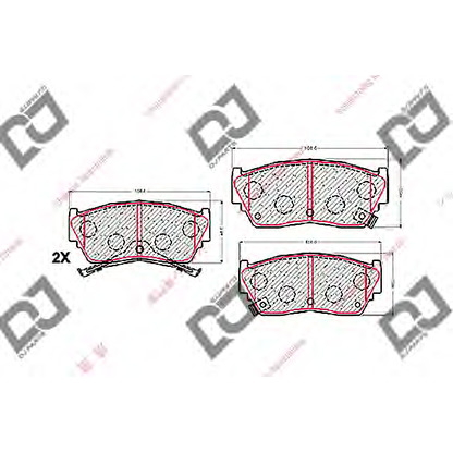 Photo Brake Pad Set, disc brake DJ PARTS BP1499