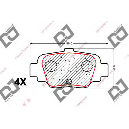 Foto Kit pastiglie freno, Freno a disco DJ PARTS BP1500