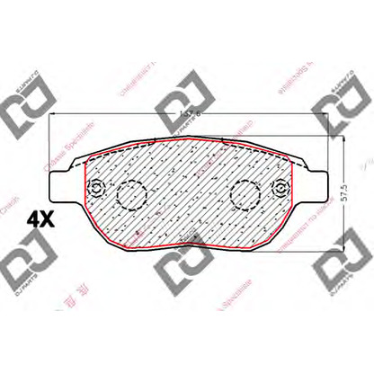 Foto Kit pastiglie freno, Freno a disco DJ PARTS BP1878