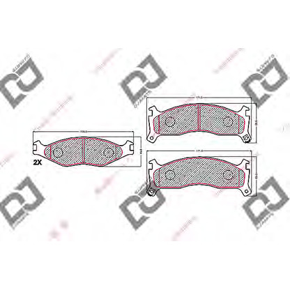 Foto Kit pastiglie freno, Freno a disco DJ PARTS BP1507