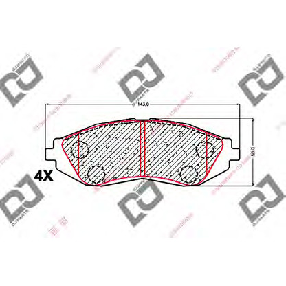 Photo Brake Pad Set, disc brake DJ PARTS BP1512