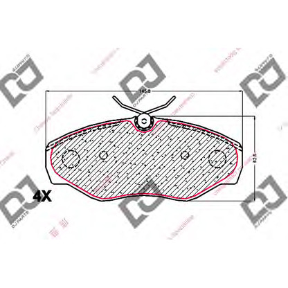 Foto Kit pastiglie freno, Freno a disco DJ PARTS BP1519