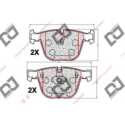 Photo Brake Pad Set, disc brake DJ PARTS BP1888