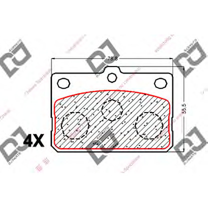 Photo Kit de plaquettes de frein, frein à disque DJ PARTS BP1540