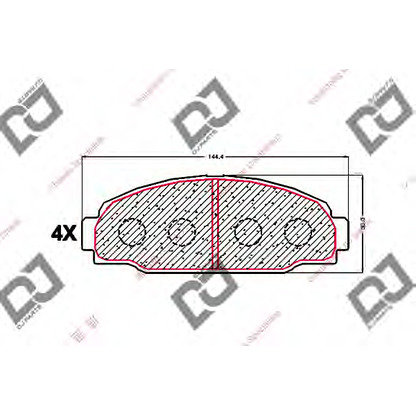 Photo Brake Pad Set, disc brake DJ PARTS BP1557