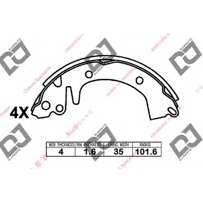 Foto Bremsbackensatz DJ PARTS BS1337