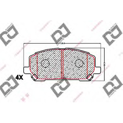 Photo Brake Pad Set, disc brake DJ PARTS BP1604