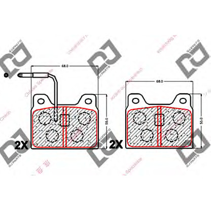 Foto Kit pastiglie freno, Freno a disco DJ PARTS BP1895