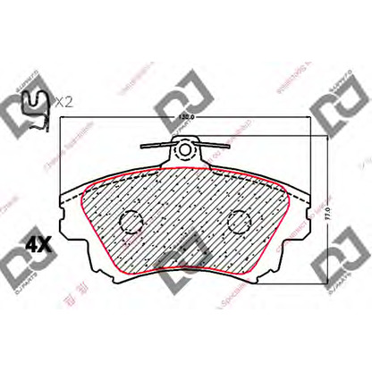 Photo Brake Pad Set, disc brake DJ PARTS BP1903