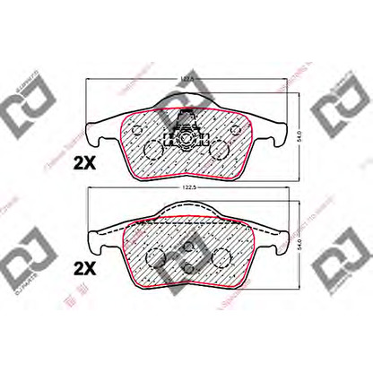 Photo Brake Pad Set, disc brake DJ PARTS BP1904