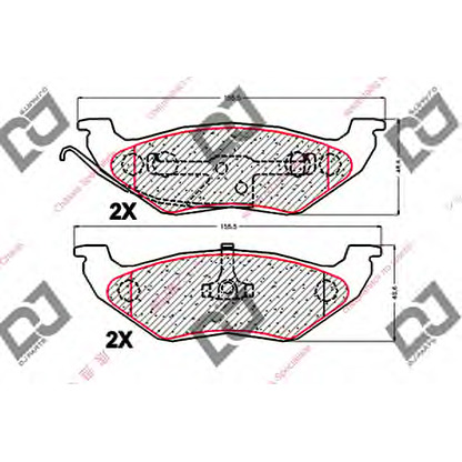 Photo Brake Pad Set, disc brake DJ PARTS BP1958