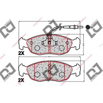 Photo Brake Pad Set, disc brake DJ PARTS BP1973