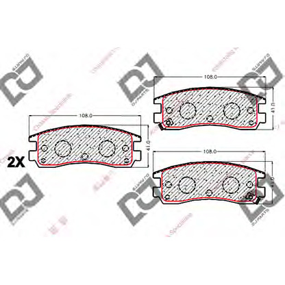 Photo Brake Pad Set, disc brake DJ PARTS BP2011